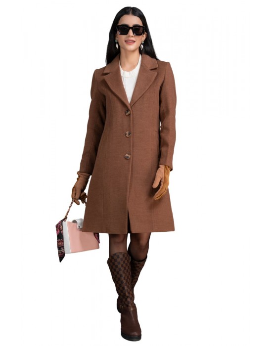Women Coat Chestnut